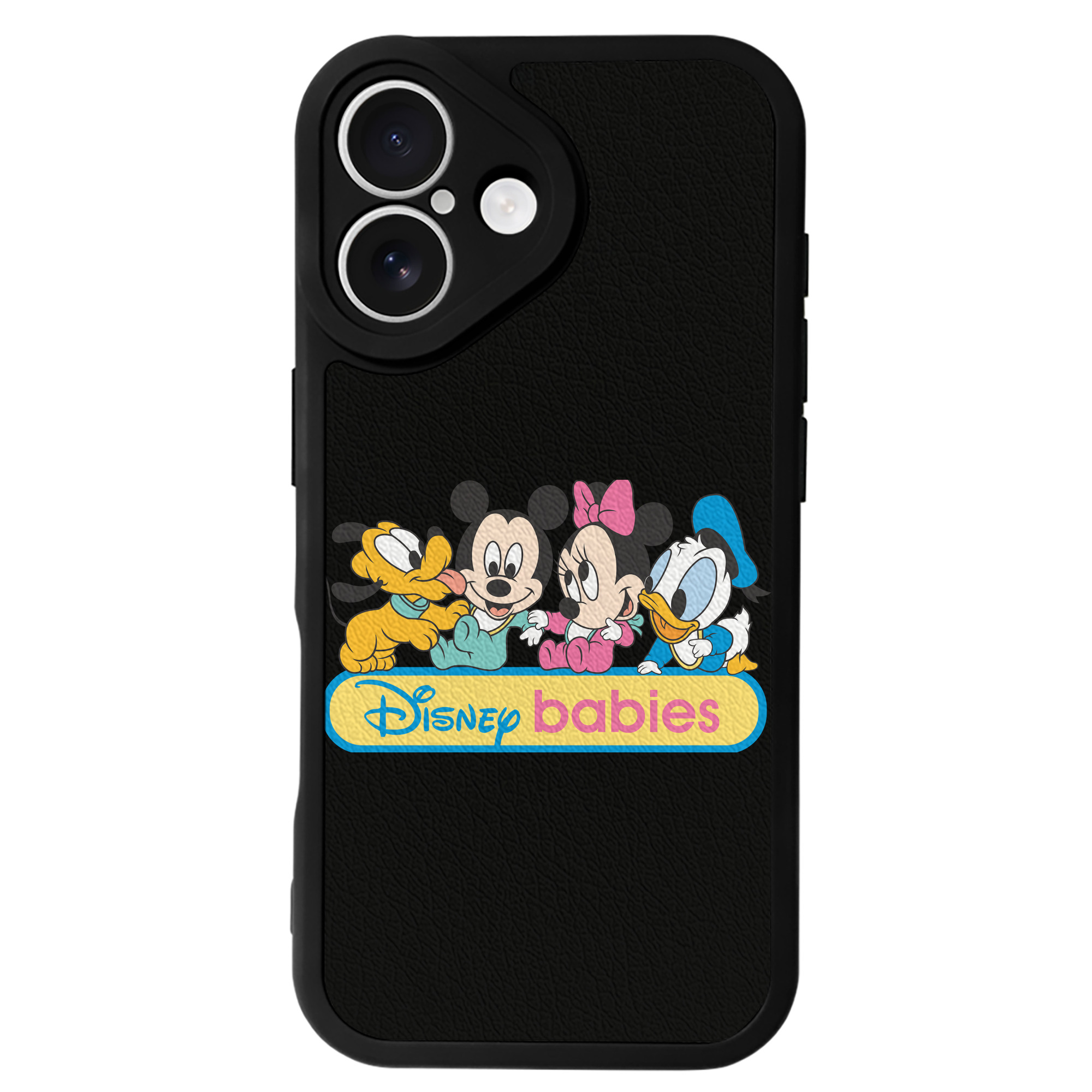 （画像用） ミッキーマウス Mickey Mouse 【iPhone 16シリーズ対応】シリコンスマホケース（レザー調） 材質：シリコン